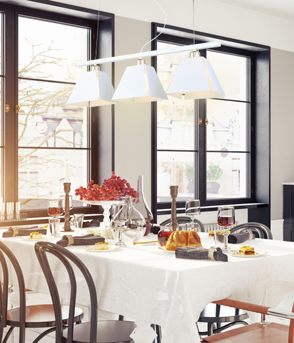 플라이 3등 펜던트조명,식탁등 [블랙/화이트]